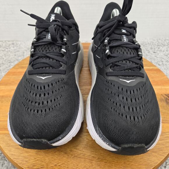 Hoka One One Womens 9D Wide Arahi 5 Black White Athletic Gym Daily Running Shoe - Picture 6 of 12